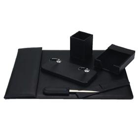 93-DSLB5 5 pcs synthetic leather desk set